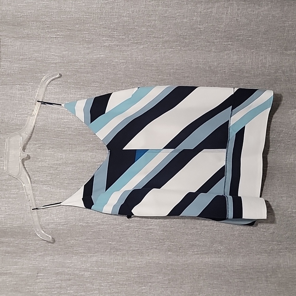 Calvin Klein Jean's Blue Striped V- Neck Cami Blouse